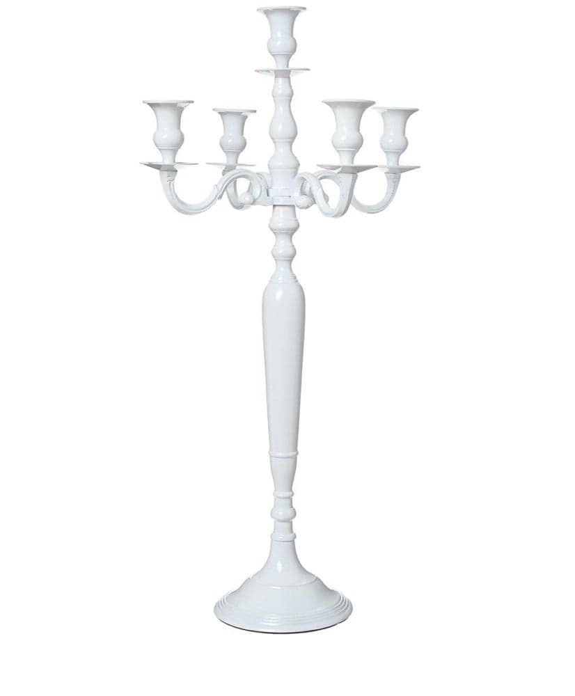 LOCATION Chandelier Blanc 60 cm AVEC BOUGIES