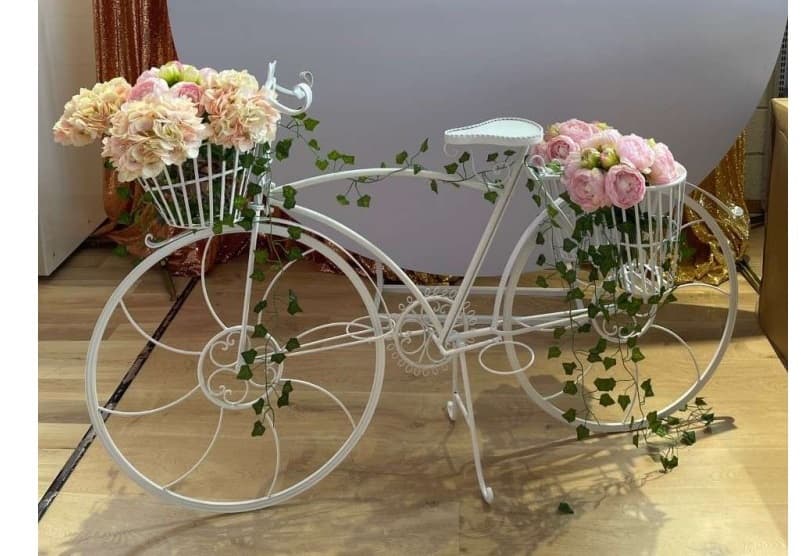 Vélo de décoration blanc 157 cm